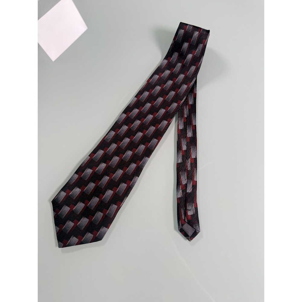 Joesph & Feiss International tie Mens Xtra Long‎ Geometric 100% Silk Preppy